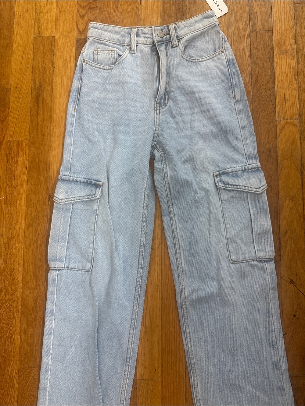 PacSun Light Wash Cargo Boyfriend Jeans